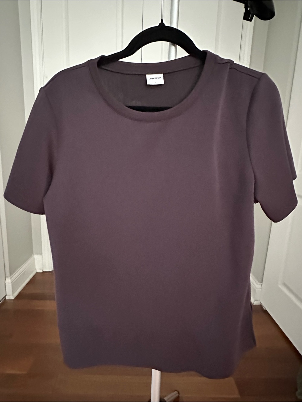 Washed Black Short Sleeve Crewneck Top